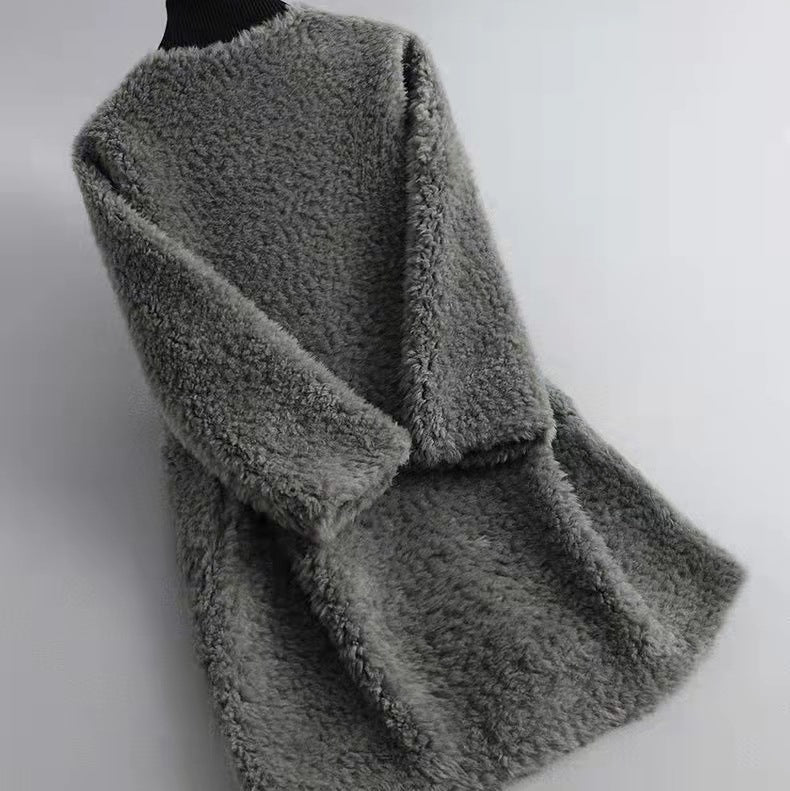 Laura Pepe → Cappotto in montone effetto velluto